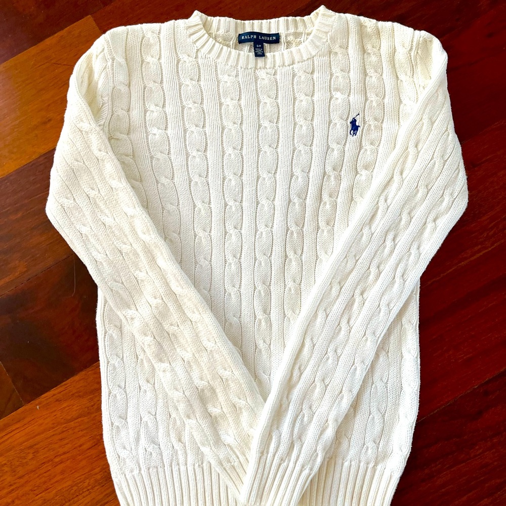 Women Small white Ralph Lauren Polo sweater.